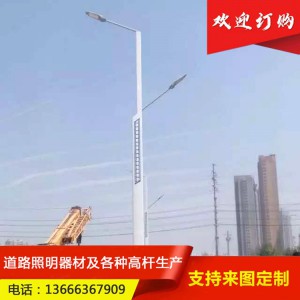 太陽能LED路燈桿生產廠家 6/8/7/10米單臂路燈燈桿 戶外高桿燈 道路路燈桿