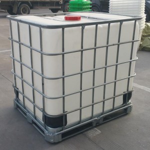 山東定制1000升塑料桶 1噸方桶1000kg塑料桶報價 歡迎致電洽談 泓泰包裝 樹脂二手噸桶加厚耐酸堿帶金屬框