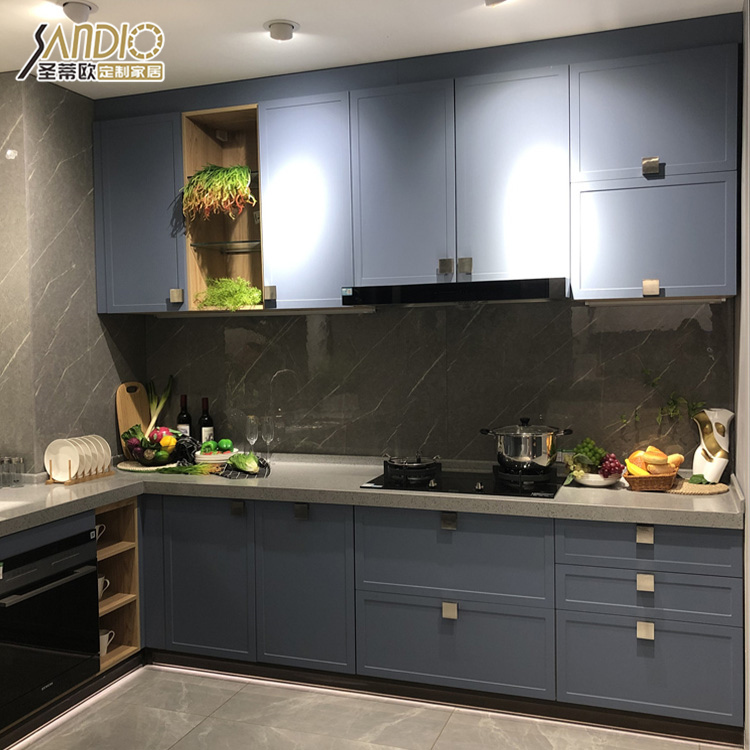 地中海風格廚房 吸塑門板