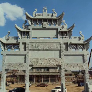 廠家供應(yīng)石雕牌樓 村口石雕牌坊 花崗巖石牌坊