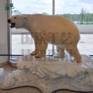 北極熊仿真標本 實比例制作 外觀真實動物皮毛制作 影視道具極地動物場館用標本定制