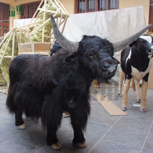 仿真皮毛動物模型 景區裝飾仿真牦牛 支持定制