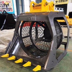 銘德滾筒篩分斗 挖機篩分斗 篩沙斗現貨供應